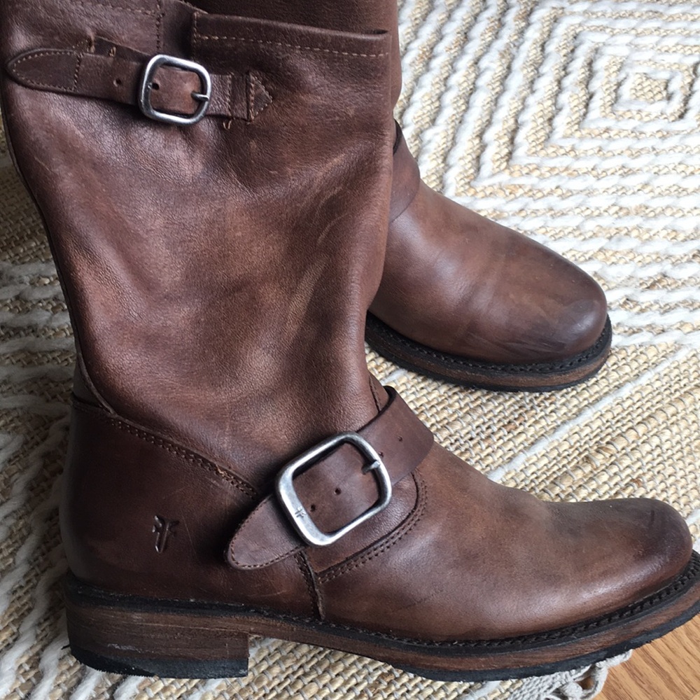 Frye Brown Leather Boots - Stone color- Out of stock! - Picture 3 of 9